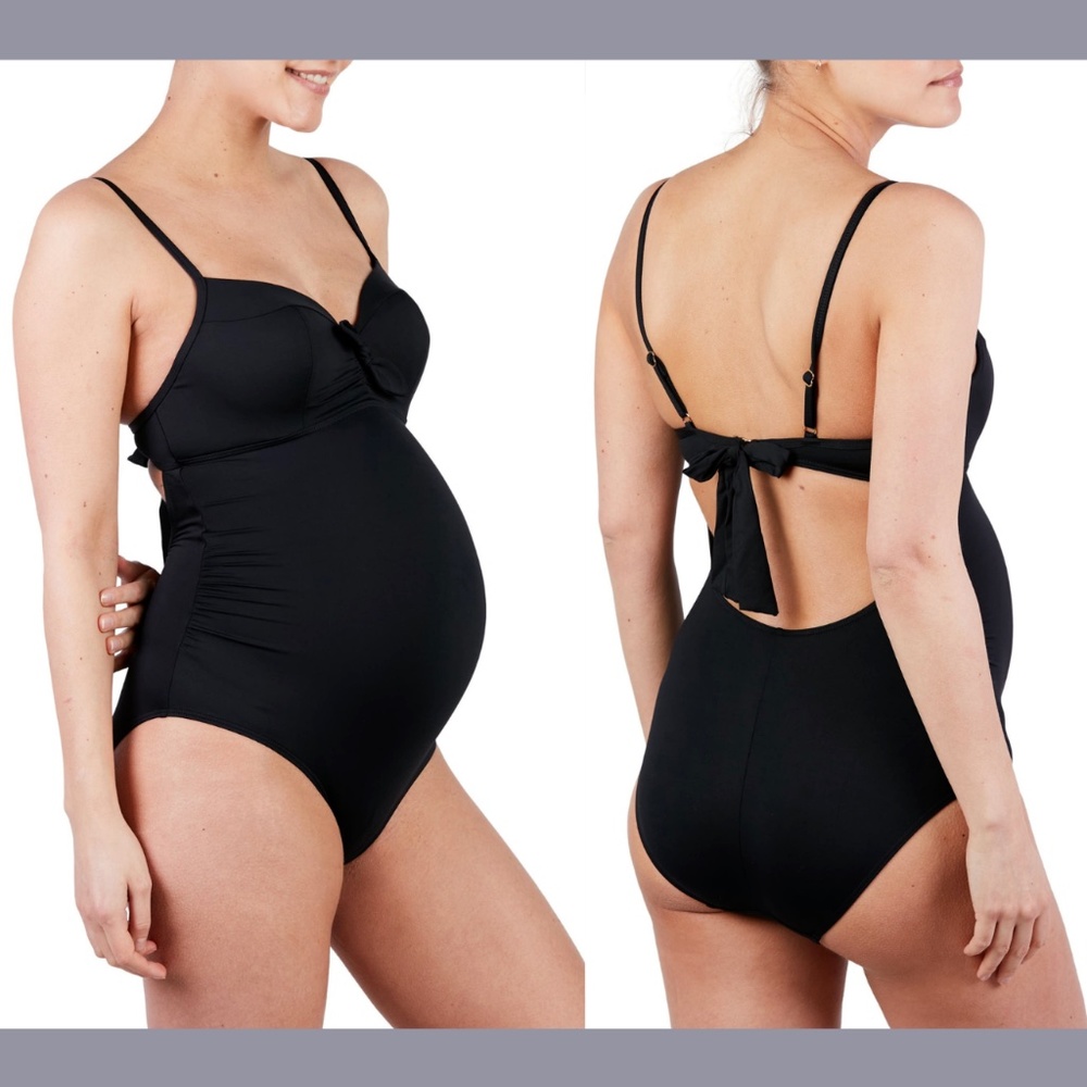 NEW Cache Coeur [ Maternity 40 C/D ] Monaco One Piece Swimsuit in Black‎